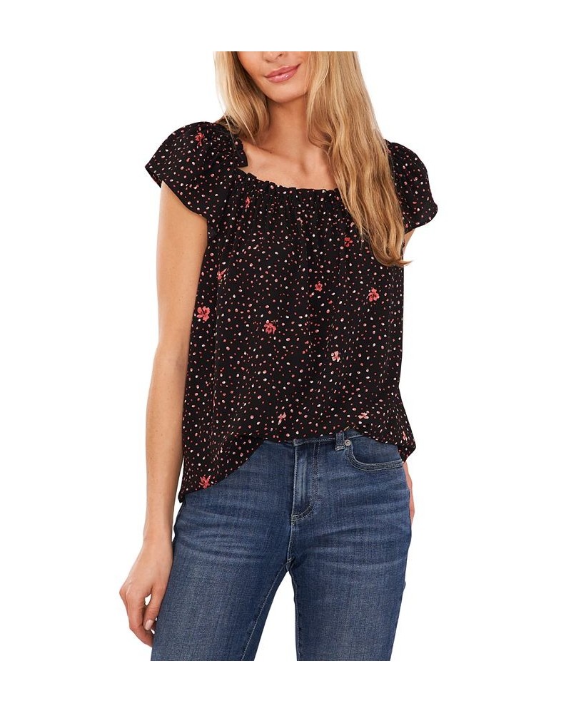 Women's Square-Neck Blouse Rich Black $37.92 Tops