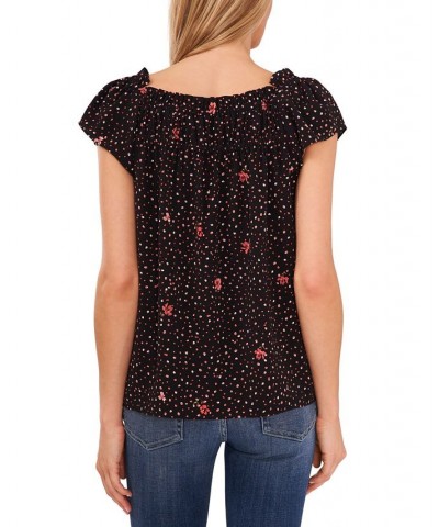 Women's Square-Neck Blouse Rich Black $37.92 Tops