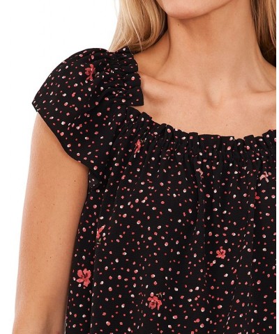 Women's Square-Neck Blouse Rich Black $37.92 Tops