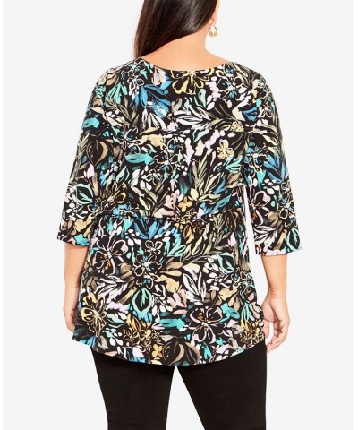 Plus Size Luella Short Sleeve Top Painted Floral $33.04 Tops