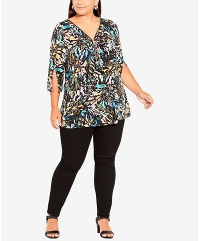 Plus Size Luella Short Sleeve Top Painted Floral $33.04 Tops