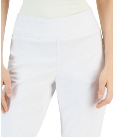 Women's Embroidered-Cuff Straight Jeans Washed White $24.50 Jeans