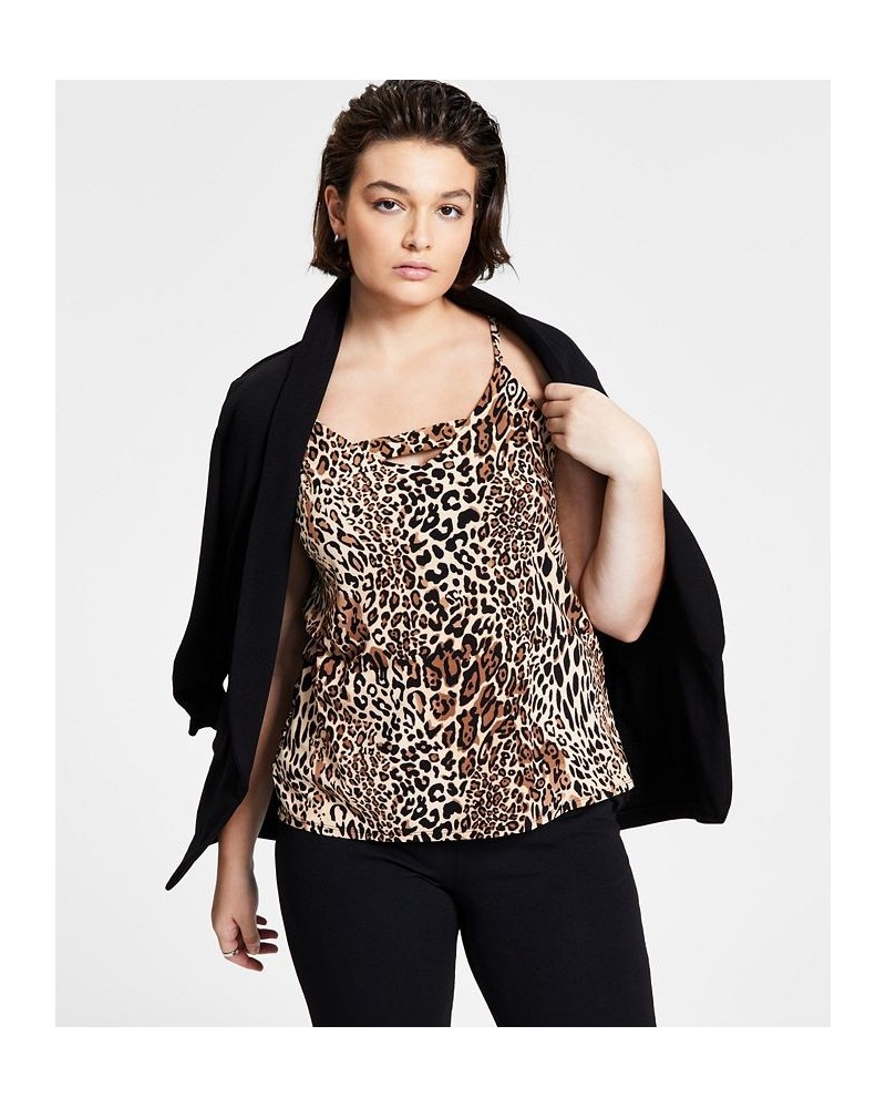 Zip Back Cheetah-Printed Camisole Regular & Petite Cheetah $11.84 Tops