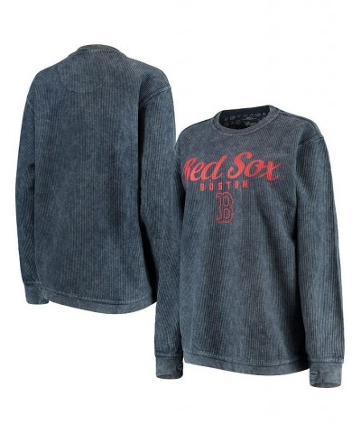 Women's Navy Boston Red Sox Comfy Cord Pullover Sweatshirt Navy $43.20 Sweatshirts