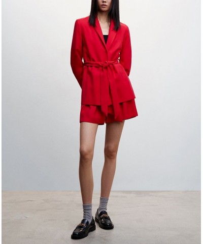 Women's Bow Suit Blazer Red $39.00 Jackets