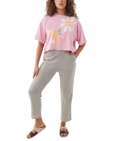 Juniors' Tanya Solid Lightweight Fleece Pull-On Pants Natural $29.19 Pants