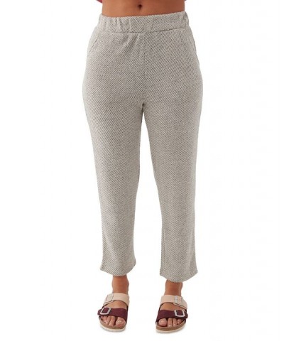 Juniors' Tanya Solid Lightweight Fleece Pull-On Pants Natural $29.19 Pants