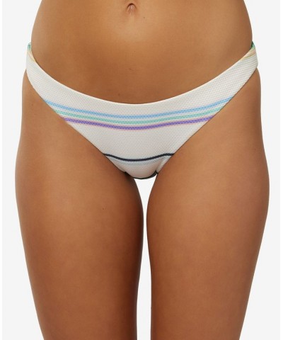 O'Neil Juniors' Lowtide Rockley Striped Bikini Bottoms Vanilla $15.81 Swimsuits