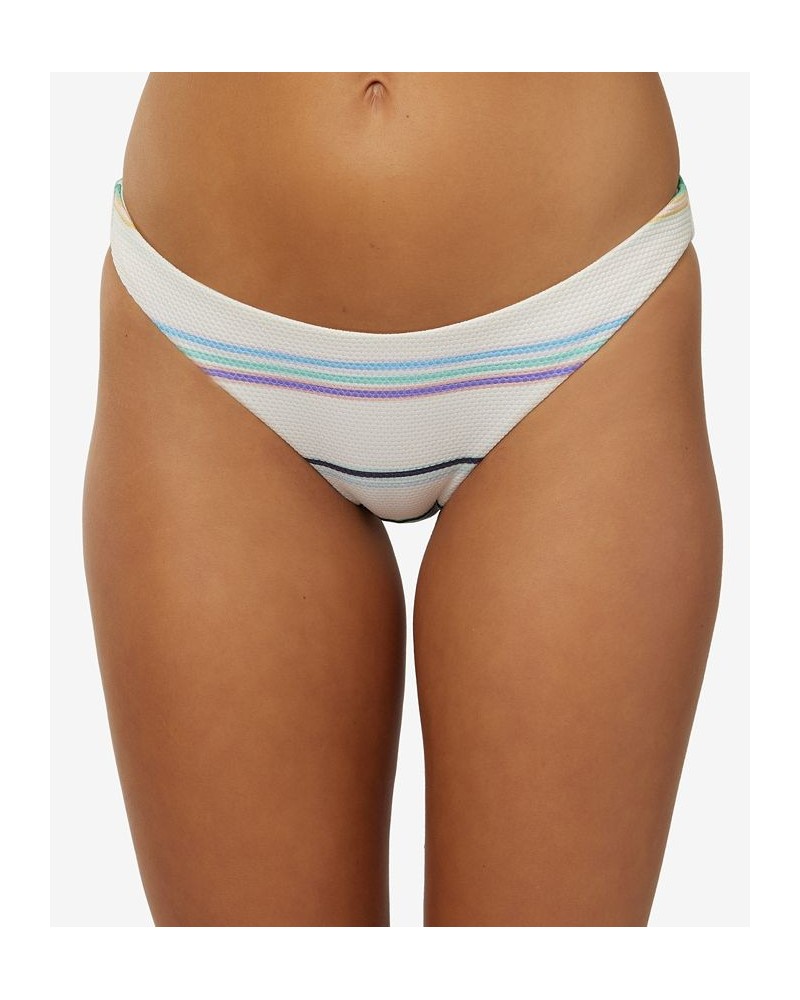 O'Neil Juniors' Lowtide Rockley Striped Bikini Bottoms Vanilla $15.81 Swimsuits