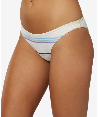 O'Neil Juniors' Lowtide Rockley Striped Bikini Bottoms Vanilla $15.81 Swimsuits