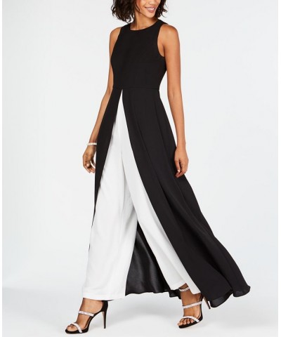 Petite Colorblock Jumpsuit Black/Ivory $62.37 Pants