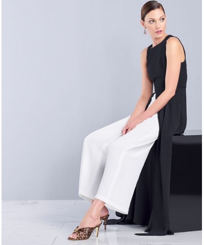 Petite Colorblock Jumpsuit Black/Ivory $62.37 Pants