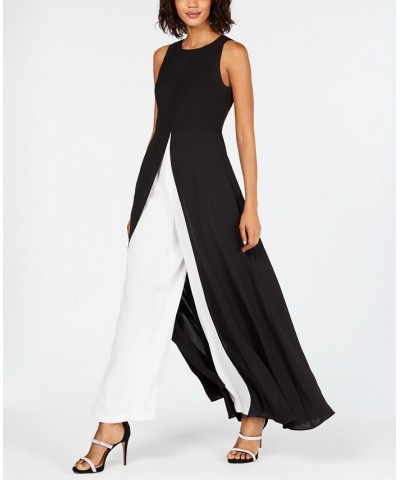 Petite Colorblock Jumpsuit Black/Ivory $62.37 Pants