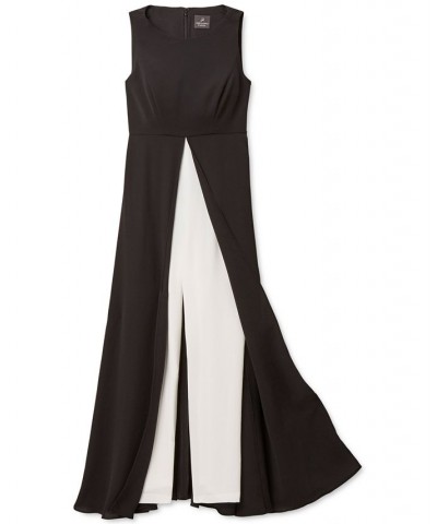 Petite Colorblock Jumpsuit Black/Ivory $62.37 Pants