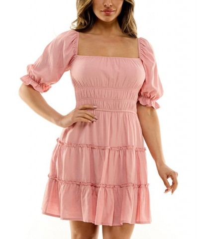 Juniors' Tiered Fit & Flare Dress Petal $28.32 Dresses