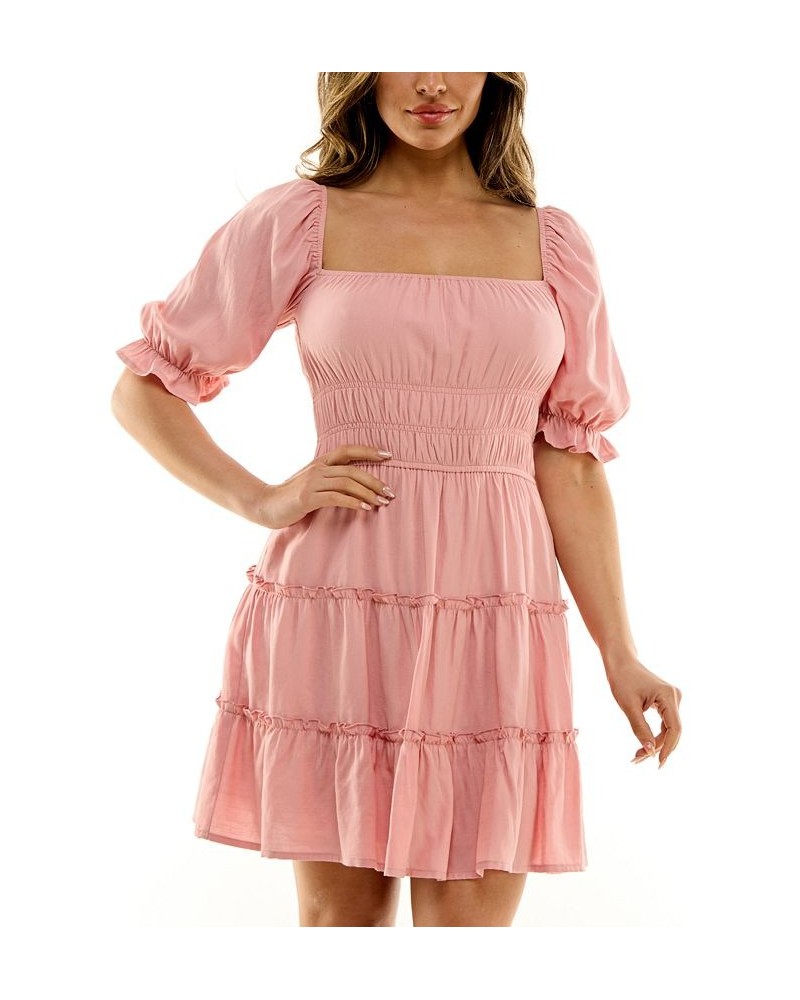 Juniors' Tiered Fit & Flare Dress Petal $28.32 Dresses