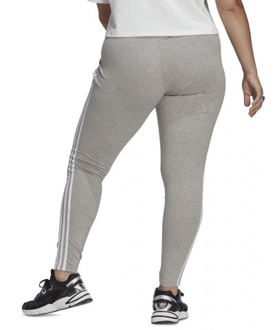 Plus Size 3-Stripes High-Rise Leggings Gray $20.00 Pants