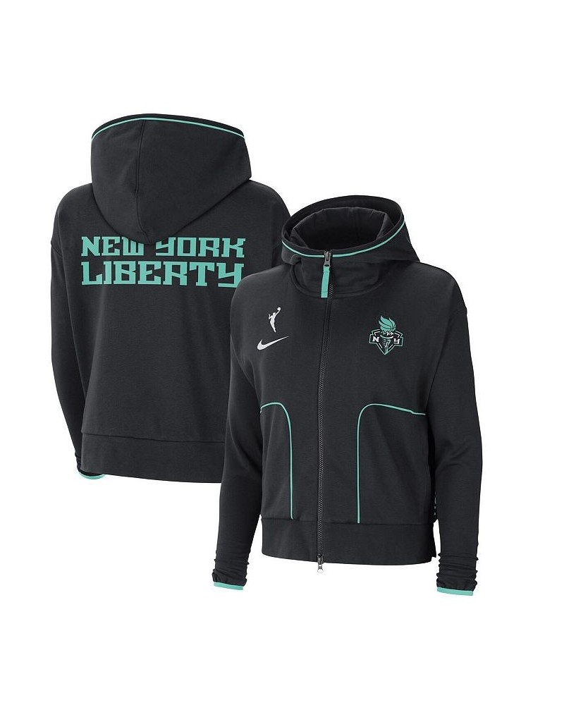 Women's Black New York Liberty Full-Zip Knit Jacket Black $35.20 Jackets