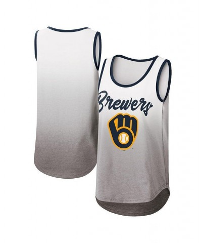 Women's White Milwaukee Brewers Logo Opening Day Tank Top White $25.84 Tops