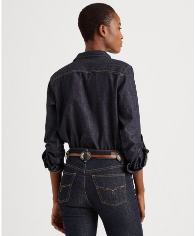 Denim Shirt Dark Rinse Wash $52.56 Tops