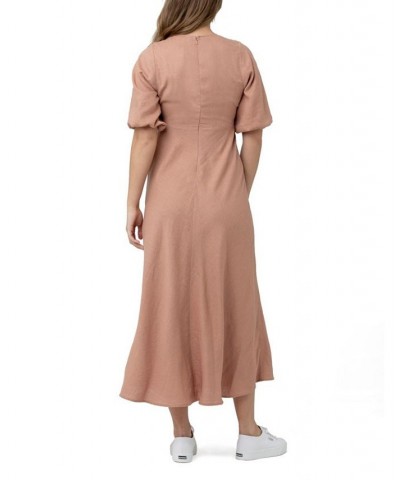 Camille Tie Front Maxi Dress Clay $71.54 Dresses