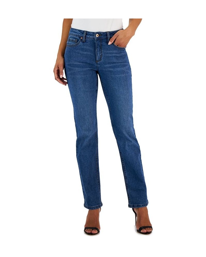 Women's Front-Fly Straight-Leg Jeans Amagnsette Wash $22.68 Jeans