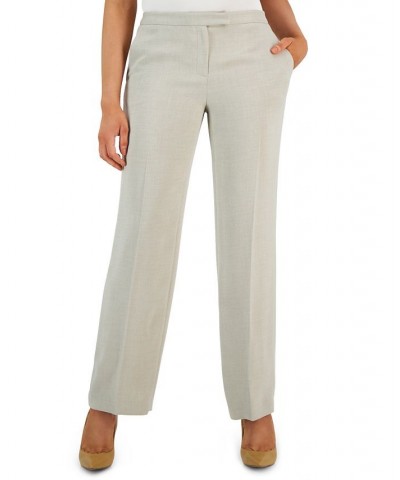 Pebble Crepe Straight Leg Trousers Summer Straw $41.83 Pants