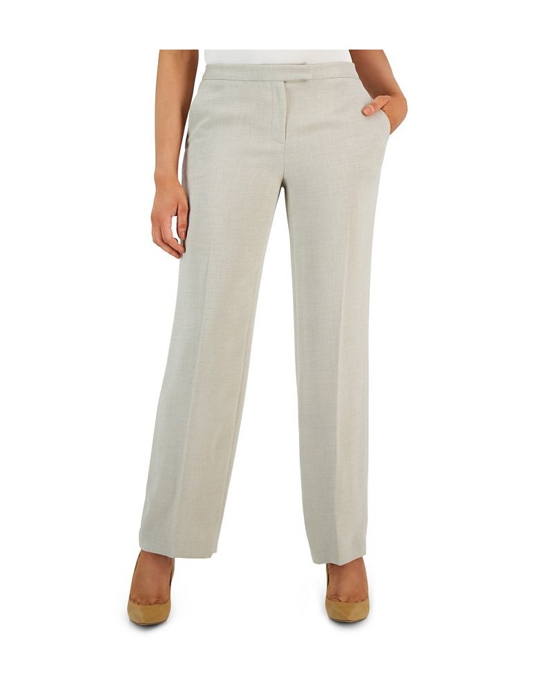 Pebble Crepe Straight Leg Trousers Summer Straw $41.83 Pants