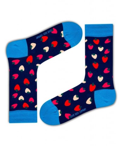 Women's Super Soft Organic Cotton Novelty Socks Navy $12.72 Socks