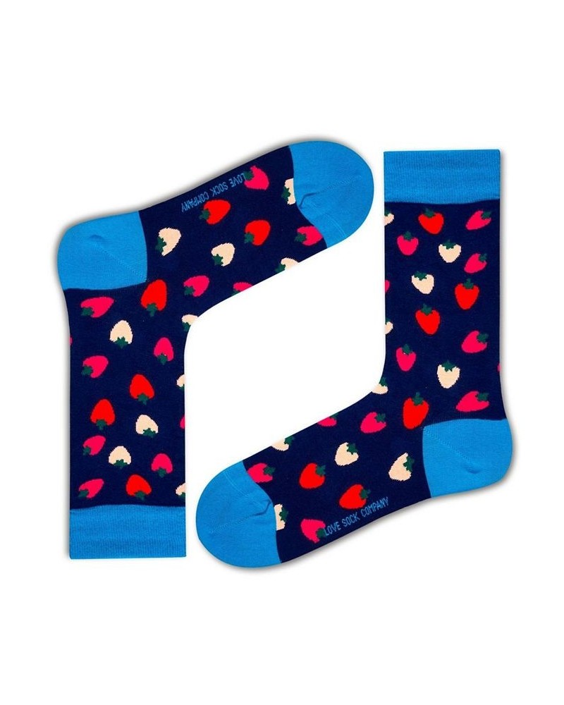 Women's Super Soft Organic Cotton Novelty Socks Navy $12.72 Socks