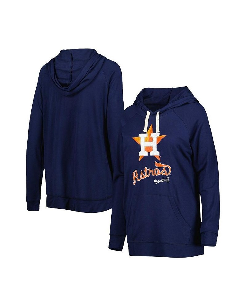 Women's Navy Houston Astros Pre-Game Raglan Pullover Hoodie Navy $34.40 Sweatshirts