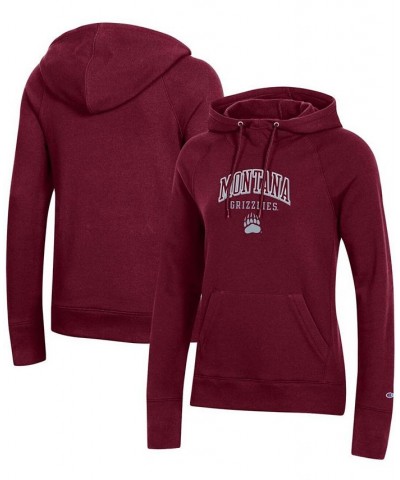 Women's Maroon Montana Grizzlies Arch Team Logo Pullover Hoodie Maroon $31.31 Sweatshirts