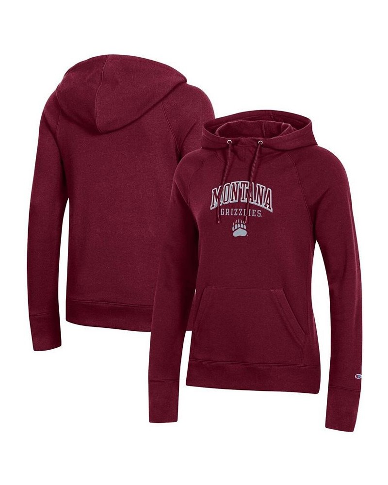 Women's Maroon Montana Grizzlies Arch Team Logo Pullover Hoodie Maroon $31.31 Sweatshirts