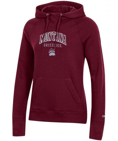 Women's Maroon Montana Grizzlies Arch Team Logo Pullover Hoodie Maroon $31.31 Sweatshirts