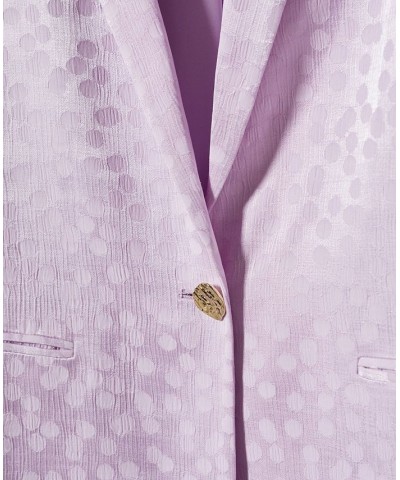 Women's Satin Printed Blazer Light, Pastel Purple $47.60 Jackets