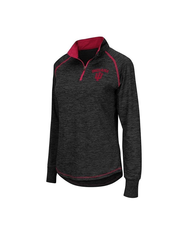 Women's Black Indiana Hoosiers Bikram 1/4 Zip Long Sleeve Jacket Black $28.04 Jackets