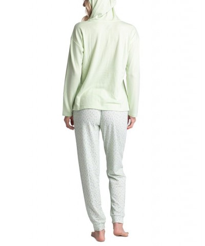 Women's Hoodie & Jogger Lounge Set Green $27.20 Sleepwear