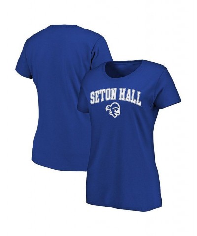 Women's Royal Seton Hall Pirates Campus T-shirt Blue $11.48 Tops