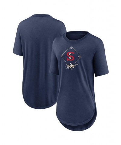 Women's Heathered Navy Chicago White Sox Cooperstown Collection Diamond Weekend Tri-Blend T-shirt Heathered Navy $22.50 Tops