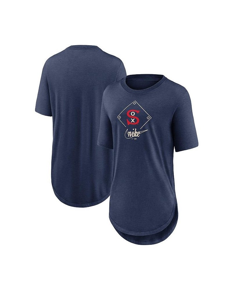 Women's Heathered Navy Chicago White Sox Cooperstown Collection Diamond Weekend Tri-Blend T-shirt Heathered Navy $22.50 Tops