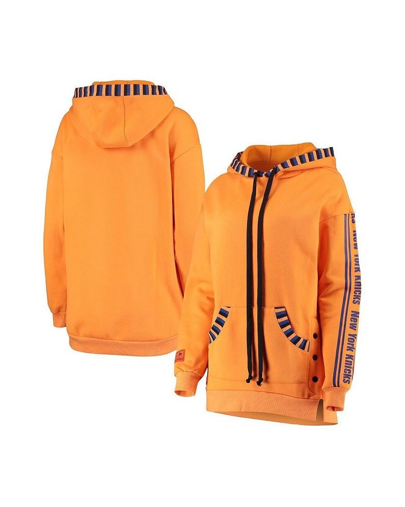 Women's Orange New York Knicks Perfectly Oversized Team Pullover Hoodie Orange $46.80 Sweatshirts