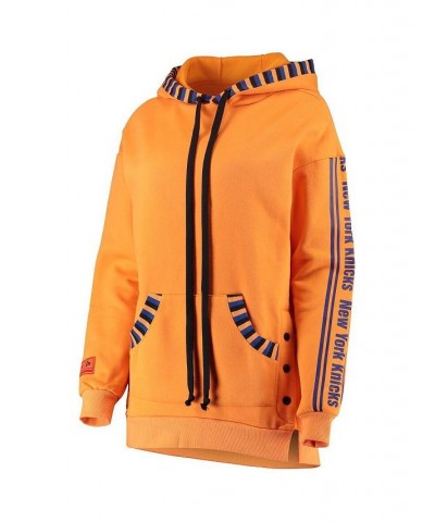 Women's Orange New York Knicks Perfectly Oversized Team Pullover Hoodie Orange $46.80 Sweatshirts