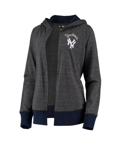 Women's Heathered Charcoal New York Yankees Chalk Talk Tri-Blend Hoodie Cardigan Heathered Charcoal $40.00 Sweaters