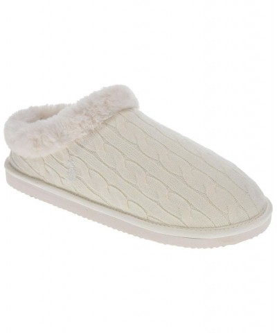 Women's Polo Charlotte Scuff Slippers Ivory/Cream $37.10 Shoes