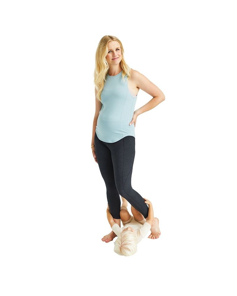 Ellie Maternity 23" Crop Leggings Gray $37.80 Pants