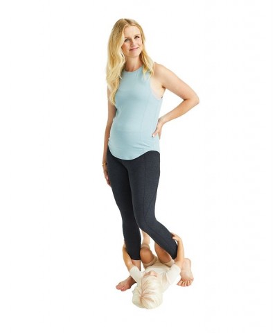 Ellie Maternity 23" Crop Leggings Gray $37.80 Pants