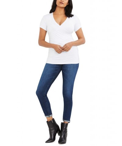 Wrap Nursing T-Shirt White $32.43 Tops