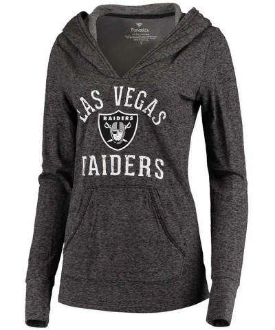 Women's Black Las Vegas Raiders Doubleface Slub Pullover Hoodie Black $36.55 Sweatshirts