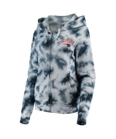 Women's Navy New England Patriots Tie Dye Fleece Full-Zip Hoodie Navy $31.05 Sweatshirts