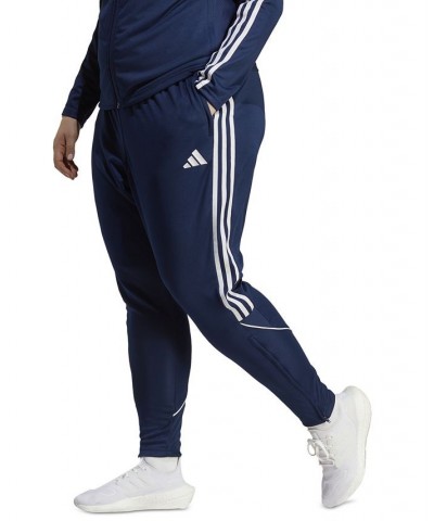 Plus Size Tiro 23 League 3-Stripes Track Pants Blue $27.60 Pants